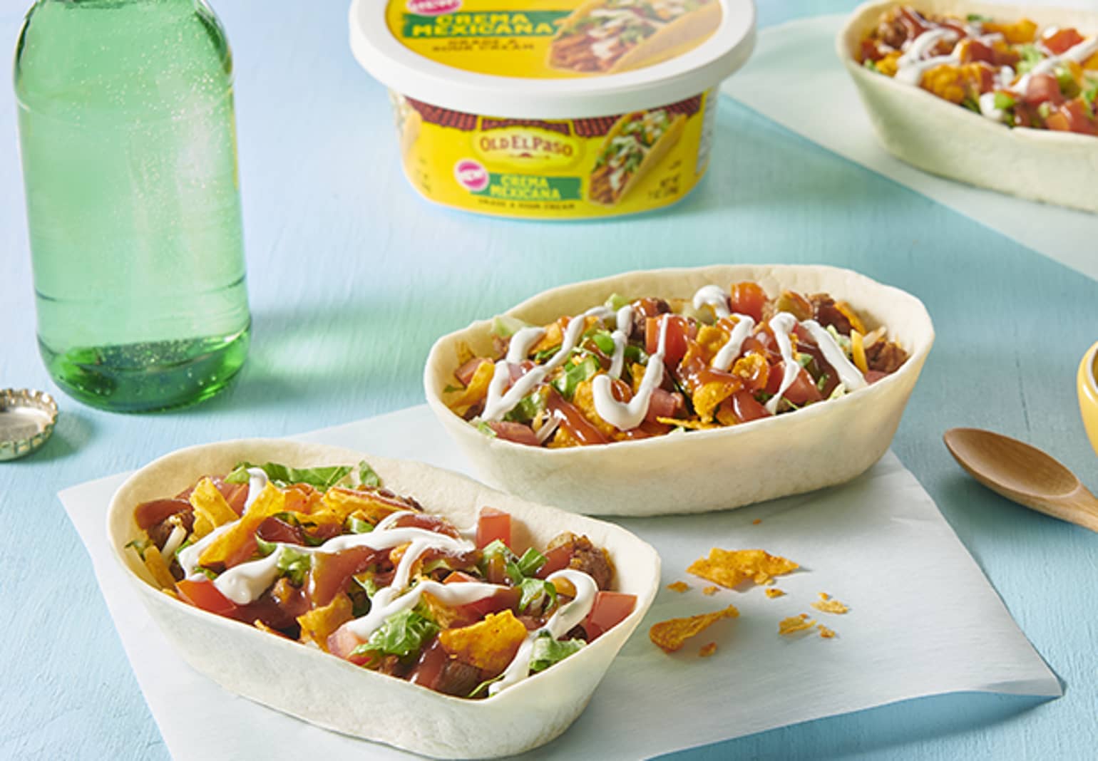 cheesy nachos walking taco bowls